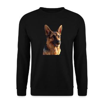 German Shepherd Dog Love German Shepherd Dog Dogs - Unisex Sweatshirt - black - Front - Alina (178cm) & Michal (187cm)