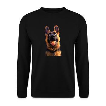 German Shepherd Dog Love German Shepherd Dog Dogs - Unisex Sweatshirt - black - Front - Alina (178cm) & Michal (187cm)