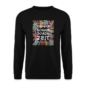 Somma Sun Goadn Time, Summer Sun Garden Time - Sweat-shirt Unisexe - noir - Devant - Alina (178cm) & Michal (187cm)