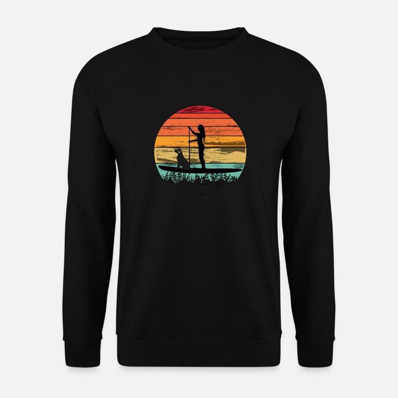 Paddleboarding with dog - Paddleboarding Tee - Unisex Pullover - Schwarz