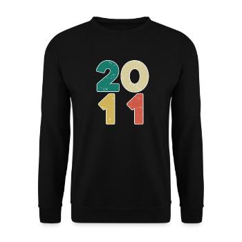 2011 - Year 2011 - Year 2011 - Unisex Sweatshirt - black - Front - Alina (178cm) & Michal (187cm)