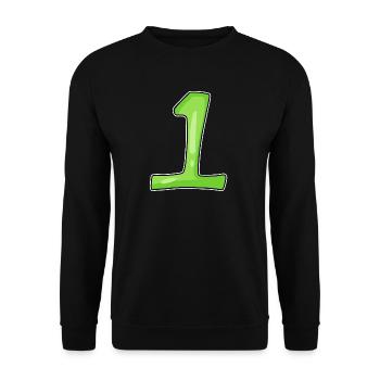 Numéro 1 Vert - Sweat-shirt Unisexe - noir - Devant - Alina (178cm) & Michal (187cm)