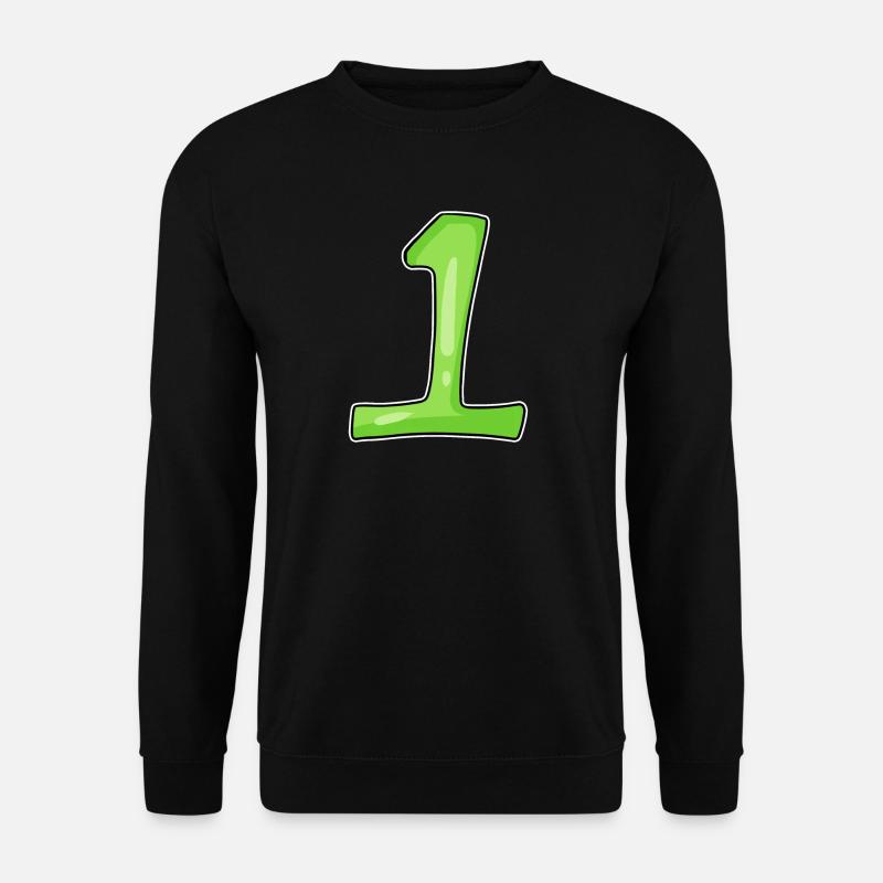 Number 1 Green - Unisex Sweatshirt - black
