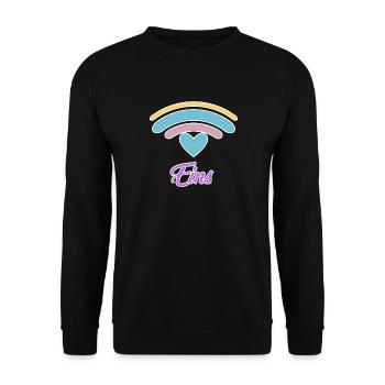 1. Geburtstag Regenbogen Baby Motiv - Unisex Pullover - Schwarz - Vorne - Alina (178cm) & Michal (187cm)