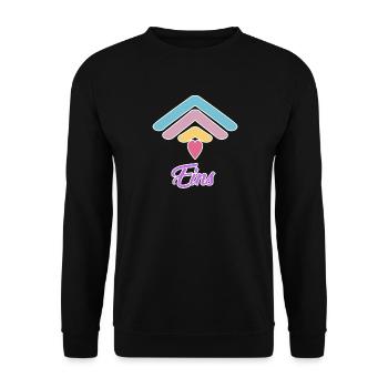 1. Geburtstag Regenbogen Baby Motiv - Unisex Pullover - Schwarz - Vorne - Alina (178cm) & Michal (187cm)