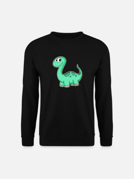 Dino Motif Dinosaur Green - Unisex Sweatshirt - black