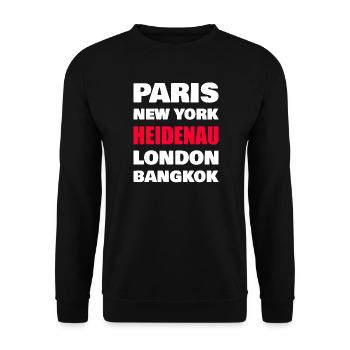 Chemise Heidenau – Petite ville contre métropoles mondiales - Sweat-shirt Unisexe - noir - Devant - Alina (178cm) & Michal (187cm)