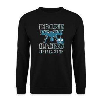 Drone Pilot - Unisex Sweatshirt - black - Front - Alina (178cm) & Michal (187cm)