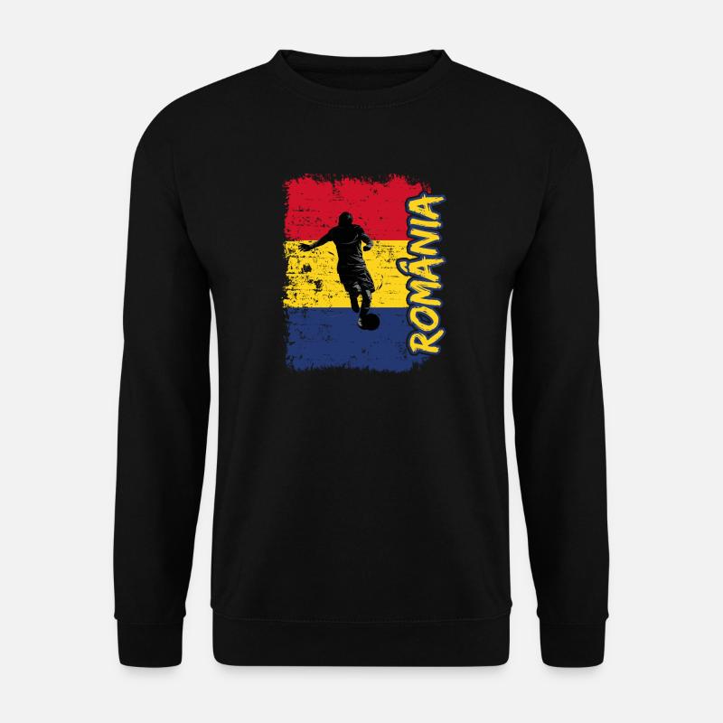 Rumänien Fußball - Unisex Pullover - Schwarz