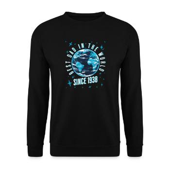 Best dad in the world since 1938 Father's Day - Unisex Sweatshirt - black - Front - Alina (178cm) & Michal (187cm)