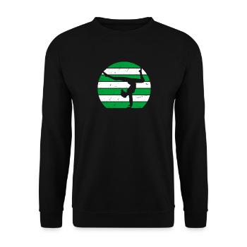 Turnerin Gymnastik Turnverein Turnen Turnsport - Unisex Pullover - Schwarz - Vorne - Alina (178cm) & Michal (187cm)