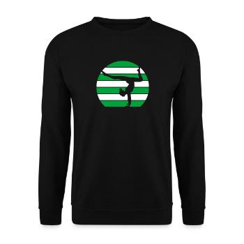 Turnerin Gymnastik Turnverein Turnen Turnsport - Unisex Pullover - Schwarz - Vorne - Alina (178cm) & Michal (187cm)