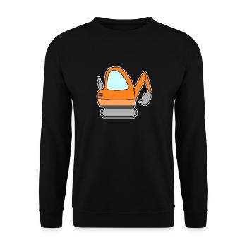 Bagger Baustelle Baggerfahrer - Unisex Pullover - Schwarz - Vorne - Alina (178cm) & Michal (187cm)