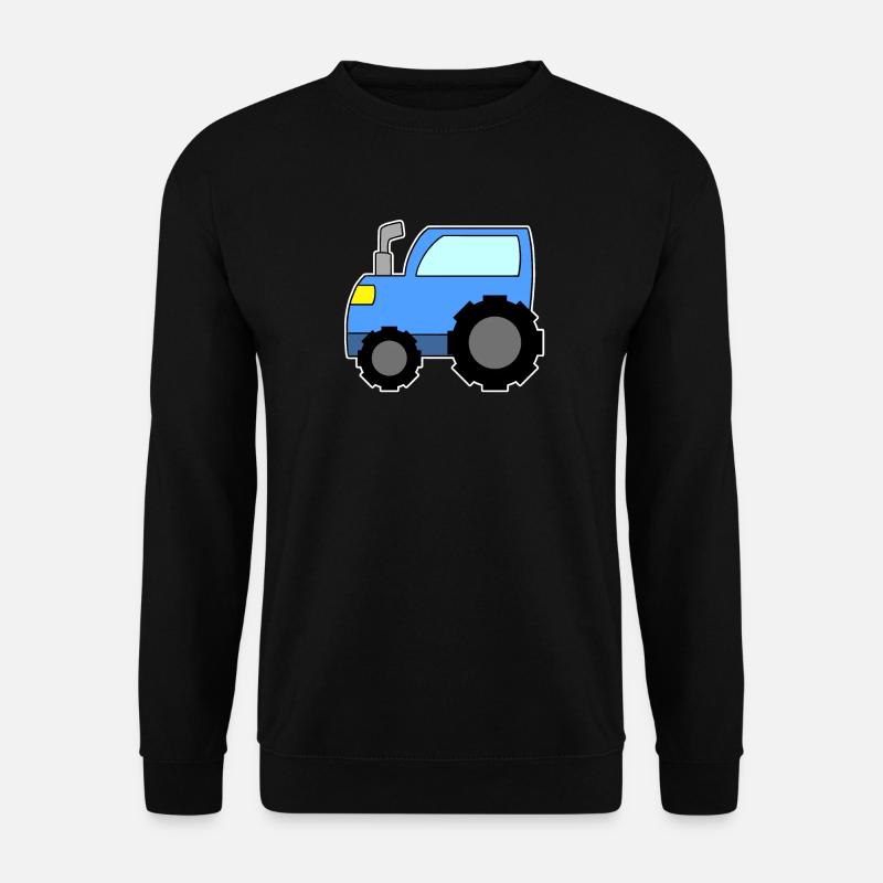 Traktor Blau - Unisex Pullover - Schwarz