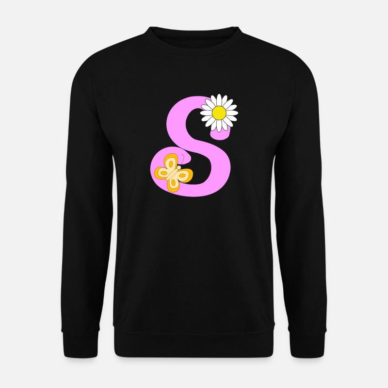 S Letter - Unisex Sweatshirt - black