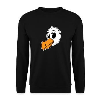 Seagull Bird North Sea - Unisex Sweatshirt - black - Front - Alina (178cm) & Michal (187cm)
