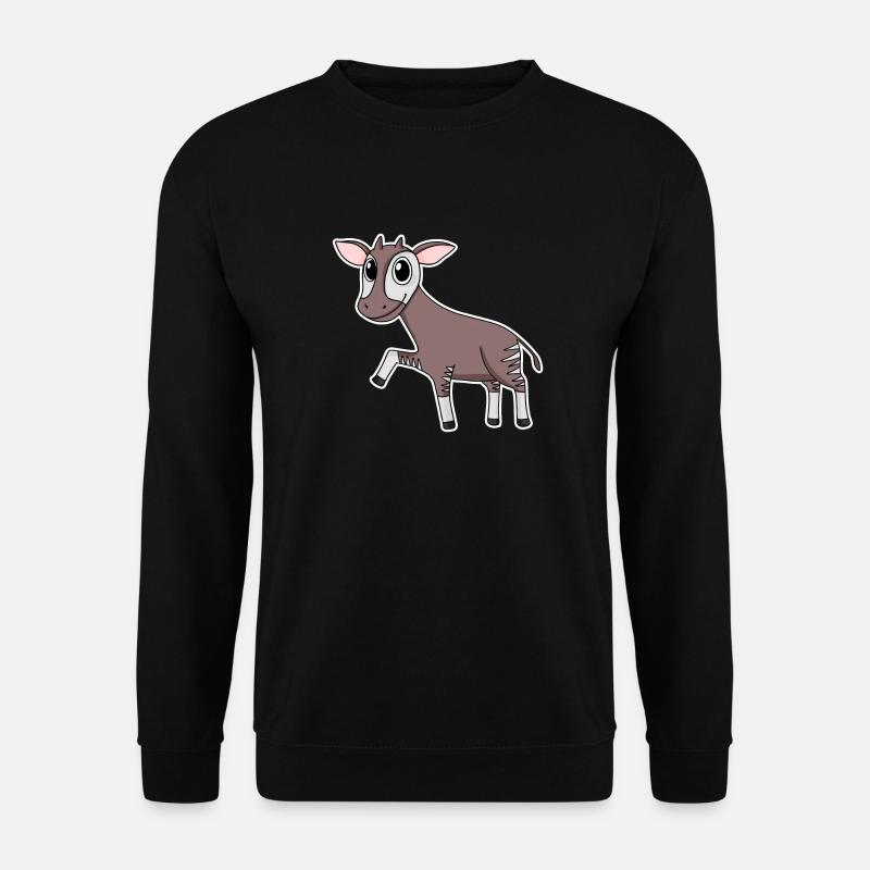 Okapi forest giraffe motif - Unisex Sweatshirt - black