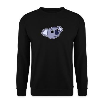 Koala Bear Head - Unisex Sweatshirt - black - Front - Alina (178cm) & Michal (187cm)