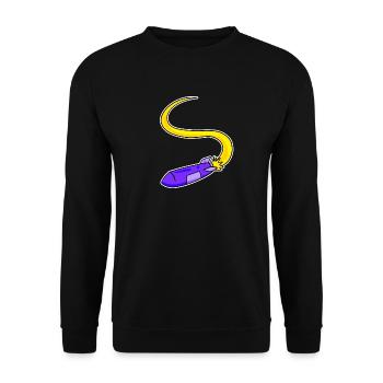 Motif fusée - Sweat-shirt Unisexe - noir - Devant - Alina (178cm) & Michal (187cm)