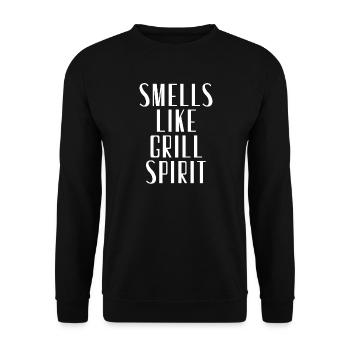 Smells like grill spirit - Unisex Sweatshirt - black - Front - Alina (178cm) & Michal (187cm)