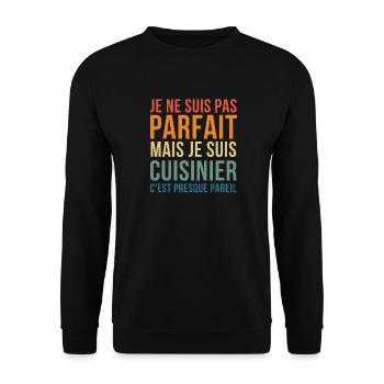 Un cuisinier parfait - Sweat-shirt Unisexe - noir - Devant - Alina (178cm) & Michal (187cm)