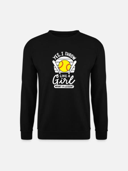 Softball Softball-Spieler - Unisex Pullover - Schwarz