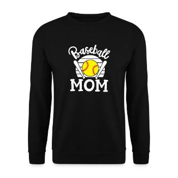 Baseball Mama - Unisex Pullover - Schwarz - Vorne - Alina (178cm) & Michal (187cm)