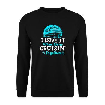 Kreuzfahrturlaub für Paare - Unisex Pullover - Schwarz - Vorne - Alina (178cm) & Michal (187cm)