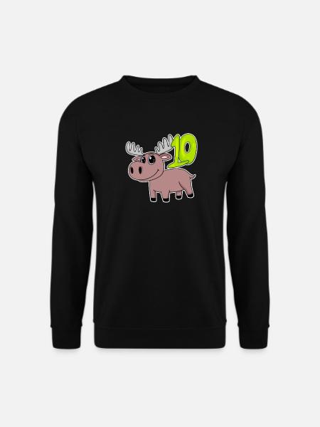 2. Geburtstag Motiv Elch - zehn Jahre alt - Unisex Pullover - Schwarz