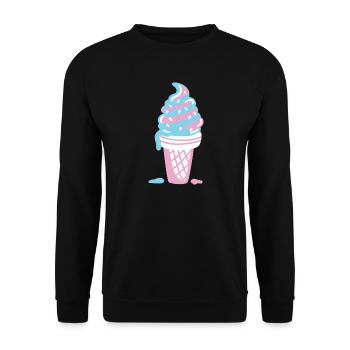 Eis Eiscreme - Unisex Pullover - Schwarz - Vorne - Alina (178cm) & Michal (187cm)