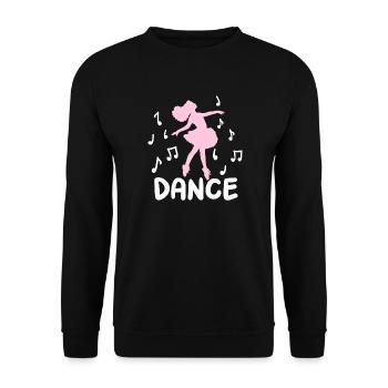 Tänzerin Ballerina - Unisex Pullover - Schwarz - Vorne - Alina (178cm) & Michal (187cm)