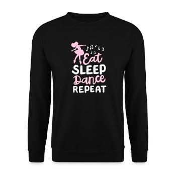 Tänzerin Ballerina - Unisex Pullover - Schwarz - Vorne - Alina (178cm) & Michal (187cm)