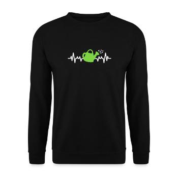 Garten Gartenarbeit Gießkanne - Unisex Pullover - Schwarz - Vorne - Alina (178cm) & Michal (187cm)