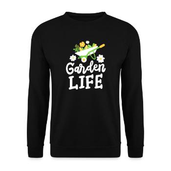 Garten Gartenarbeit - Unisex Pullover - Schwarz - Vorne - Alina (178cm) & Michal (187cm)
