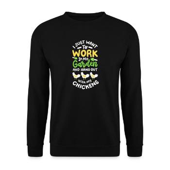 Garten Gartenarbeit - Unisex Pullover - Schwarz - Vorne - Alina (178cm) & Michal (187cm)