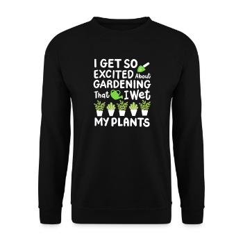 Garten Gartenarbeit Gießkanne - Unisex Pullover - Schwarz - Vorne - Alina (178cm) & Michal (187cm)