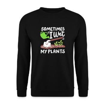 Garten Gartenarbeit Gießkanne - Unisex Pullover - Schwarz - Vorne - Alina (178cm) & Michal (187cm)