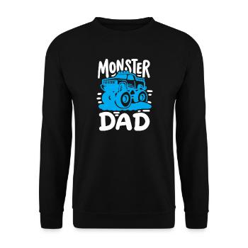 Monstertruck Vater - Unisex Pullover - Schwarz - Vorne - Alina (178cm) & Michal (187cm)