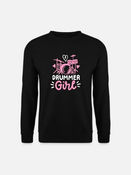 Schlagzeug Schlagzeugspielerin - Unisex Pullover - Schwarz