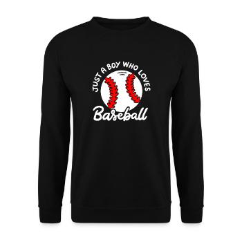 Baseball Baseballspieler - Unisex Pullover - Schwarz - Vorne - Alina (178cm) & Michal (187cm)