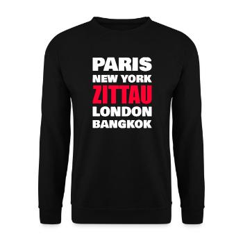 Chemise Zittau – Heimat Design - Sweat-shirt Unisexe - noir - Devant - Alina (178cm) & Michal (187cm)