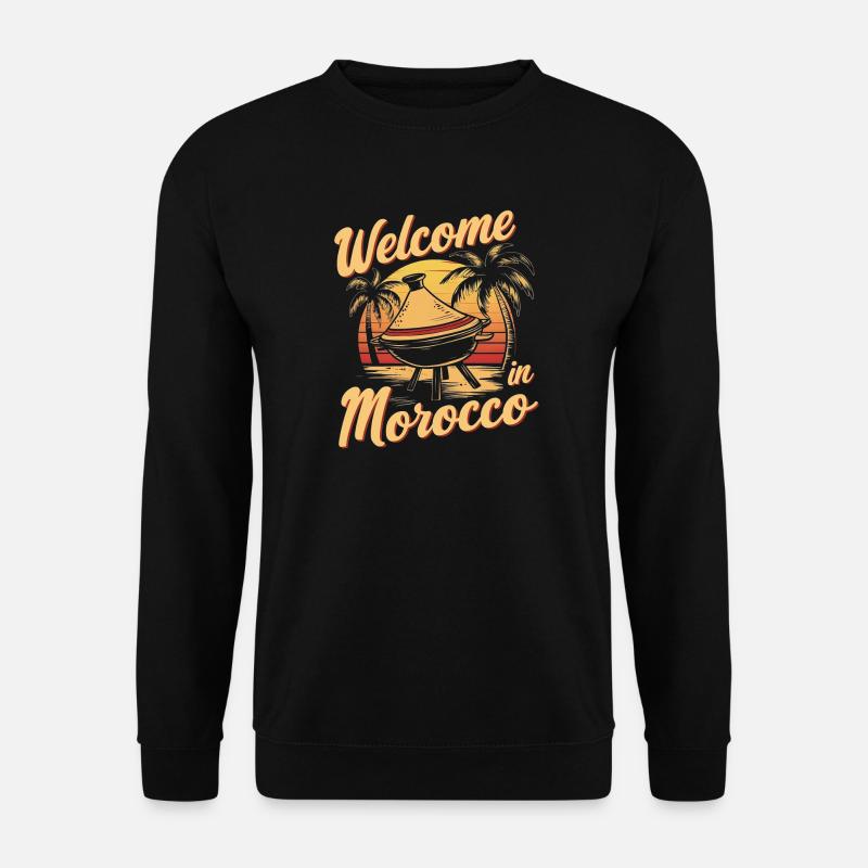 accueillant marocain coucher de soleil design - Sweat-shirt Unisexe - noir