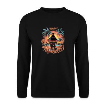 Panneau sur le thème du Maroc Desgeboie - Sweat-shirt Unisexe - noir - Devant - Alina (178cm) & Michal (187cm)