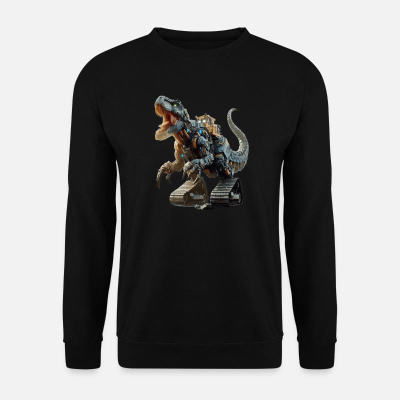 Excavator T-Rex Dinosaur - Unisex Sweatshirt - black