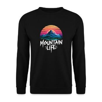 Coucher de soleil oriental à la montagne - Sweat-shirt Unisexe - noir - Devant - Alina (178cm) & Michal (187cm)