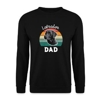 Labrador Dad Vintage Labrador Owner - Unisex Sweatshirt - black - Front - Alina (178cm) & Michal (187cm)