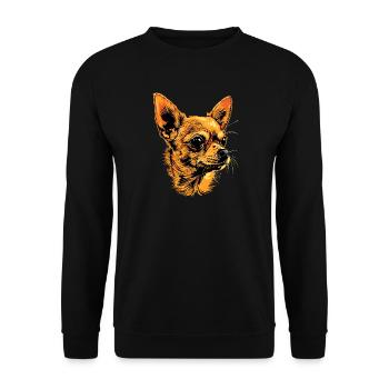 Maîtresse de chien chihuahua J’aime les chihuahuas mignons - Sweat-shirt Unisexe - noir - Devant - Alina (178cm) & Michal (187cm)
