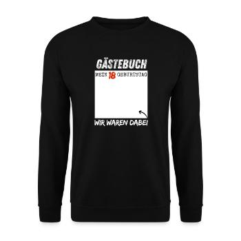 Guestbook for the 18th birthday - Unisex Sweatshirt - black - Front - Alina (178cm) & Michal (187cm)