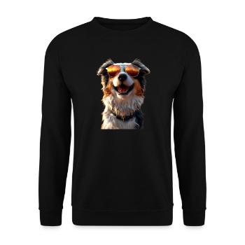 Australian Shepherd Dog Lover Cute Aussie - Unisex Sweatshirt - black - Front - Alina (178cm) & Michal (187cm)