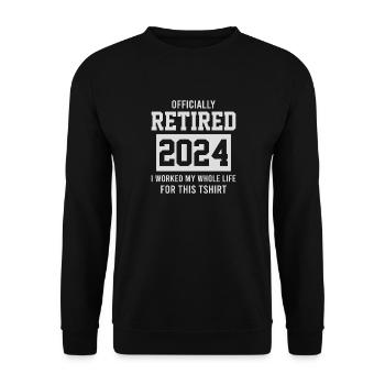 Official Retiree 2024 - Unisex Sweatshirt - black - Front - Alina (178cm) & Michal (187cm)